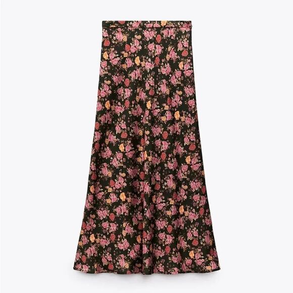 ZARA FLORAL PRINT SKIRT - Picture 8 of 10
